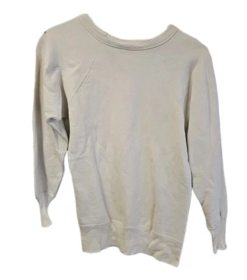 True Vintage 50s Hanes Wind Shield Sweatshirt White Blank USA Sz M - Image 1 of 4