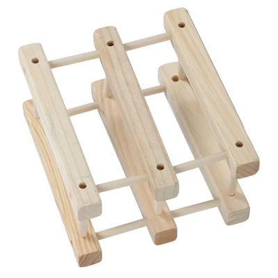 Wine Rack Wood Stackable Modular Wine Rack Wine Holder Free Standing For Kit SAP - Image 1 of 4