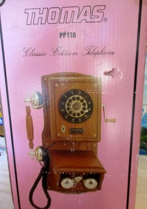 Vintage Thomas Classic Edition 1927 Country Holztelefon ~ Modell PP110 ~ Neu in OVP/NOS - Bild 1 von 13