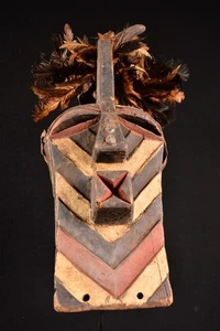 Eine authentische Songye doppelseitige Helmmaske DR Kongo Afrika Afrika Afrique 1183 - Bild 1 von 6