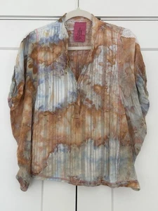 Top donna Painted Oyster taglia media tie-dye manica corta Artsy Boho Hippie - Foto 1 di 4