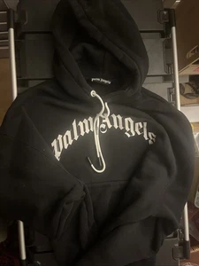 PALM ANGELS Hoodie schwarz weiß Arch Logo XL brandneu - Bild 1 von 5