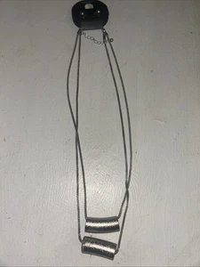 Jeune Colette Silver Tone Runway Necklace Earrings Set Made In New York Nice! - Picture 1 of 4