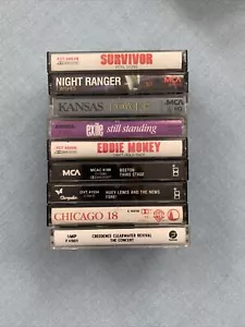 1980’s Cassette Tape Lot: Chicago, CCR, Boston, Kansas, Survivor, Huey Lewis - Picture 1 of 3