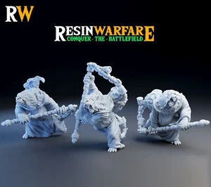 Rat Initiates, Tabletop DnD Wargames Fantasy Ratmen Shaman Warrior Miniature - Picture 1 of 2