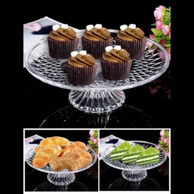 Round Cake Stand Serving Tray Food Grade Safe Serving Plates for Birthday Partie - Image 1 of 4
