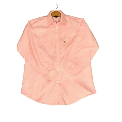 CAMISA DE VESTIR HOMBRE FACONNABLE TALLA 16/34 L 100% ALGODÓN ROSA BLANCO CUADROS Foto 1 de 4