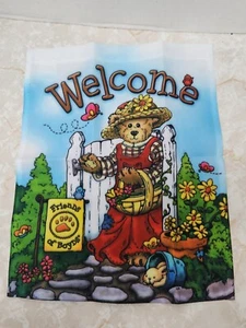 Boyds Bears Outdoor Yard Garden Flag 11"x14" Small Welcome Friends of Boyds New - Picture 1 of 7