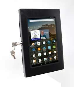 Amazon Fire HD 8 10 Max 11 Metal Locking Case 4 Kiosk POS Store Show Time Clock - Picture 1 of 13