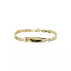 cross kisses bracelet - 10k yellow gold - Picture 1 of 1