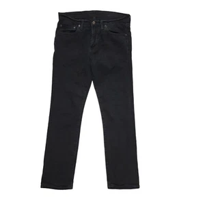 Levi's 511 Black Zip Fly Straight Denim Jeans UK Men's M W32 L30 H732 - Picture 1 of 5