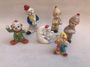 6 x Vintage Ceramic Clown Figures 3.5” - 6” Bundle Job Lot In Good Condition - Picture 1 of 10