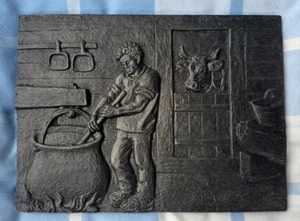 Grauguss Relief einer Käserei - Bild 1 von 2