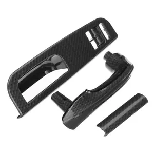 3X MANIGLIA PORTA CARBONIO MASCHERE MANIGLIA DI ATTRAZIONE INTERNA per GOLF 4 IV BORA - Foto 1 di 12