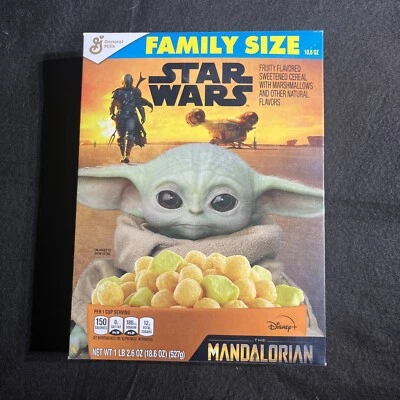 Star Wars The Mandalorian Malvaviscos de cereal afrutado Baby Yoda 1 caja  Foto 1 de 4