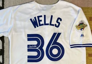 David Wells Signed Autograph Toronto Blue Jays MLB World Series Jersey USA - Picture 1 of 5