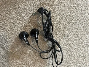 RARE GENUINE Sony Walkman MDR E706 Headphones In Ear Rare Black Vintage - Picture 1 of 3