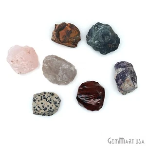 7pc Lot Healing Raw Crystals Set Mixed Rough Gemstones Madagascar Minerals - Picture 1 of 6