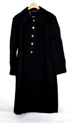 Vintage 1980s Authentic Soviet Navy Sailor Overcoat Factory Stamp Heavy Wool #15 - Image 1 of 4