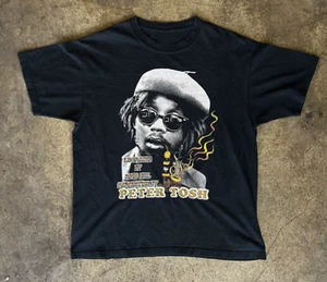 Vtg Peter Tosh Gift For Fans Cotton Black Full Size Unisex Tee Shirt KN068 - Picture 1 of 2