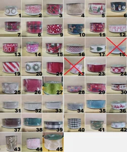 Member's Mark Premium Wired Edge Holiday Ribbon, You Pick , 50 Yards Each - Picture 1 of 3
