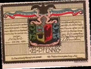 1920 Alemania STEDELAND 25 Pnennig dinero de emergencia/billete de banco - Imagen 1 de 2