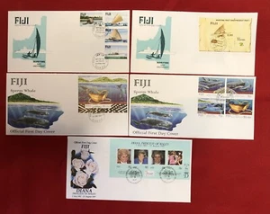 1998 FIJI x 5 FDC 3 Mini Sheets - Picture 1 of 1