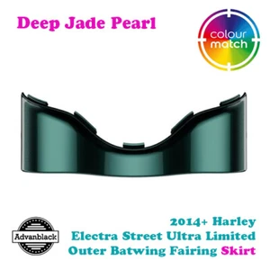 Deep Jade Pearl Outer Batwing Fairing Skirt fit 14+ Harley Ultra Limited - Picture 1 of 6