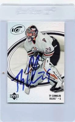 2005/06 UD Ice #37 Ty Conklin Oilers Signed Auto *H3042 - Image 1 of 2
