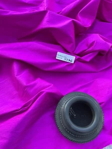 DESIGNER QUALITY IRIDESCENT SILK DUPIONI, HAND WOVEN - MAGENTA!!! - Picture 1 of 4