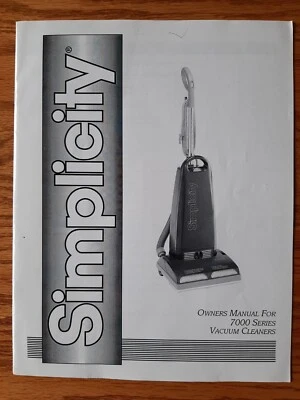 Simplicity - Used Owners Manual for the 7000 Series Vacuums - Image 1 of 4