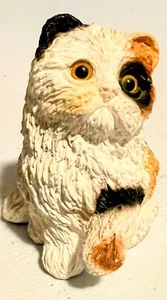 Vintage Sandicast Stone Critters Cat Figurine Calico Cat Vintage 80’s Kitty - Picture 1 of 4