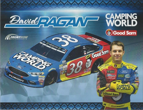 2017 DAVID RAGAN "CAMPING WORLD GOOD SAM" #38 MONSTER ENERGY NASCAR CUP POSTCARD Cover