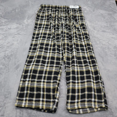 NFL Mens Large Black Lightweight Casual New Orleans Saints Lounge Plaid Pull On Cover