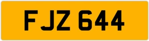FJZ 644 F 3X3 DATELESS PRIVATE NUMBER PLATE FIN FIONA FRED FAS FAZ FRAN FERN FAY - Picture 1 of 1