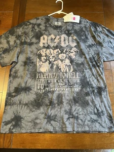 T-shirt Cool AC/DC Highway To Hell uomo XL grafica in rilievo nuova con etichette - Foto 1 di 5
