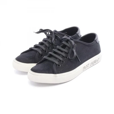 SAINT LAURENT PARIS Malibu sneakers shoes #37 canvas leather Black Used Women - Image 1 of 4