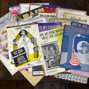 Vintage Sheet Music 1940s Piano Lot of 55 - Picture 1 of 1