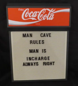 Vintage Plastic Coca Cola Menu Board Coke Ridan Sign With Letters And Numbers - Picture 1 of 7