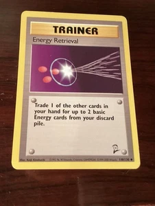 Energy Retrieval 110/130 Common Unlimited - Base Set 2 - NM Pokemon Card WOTC - Picture 1 of 2
