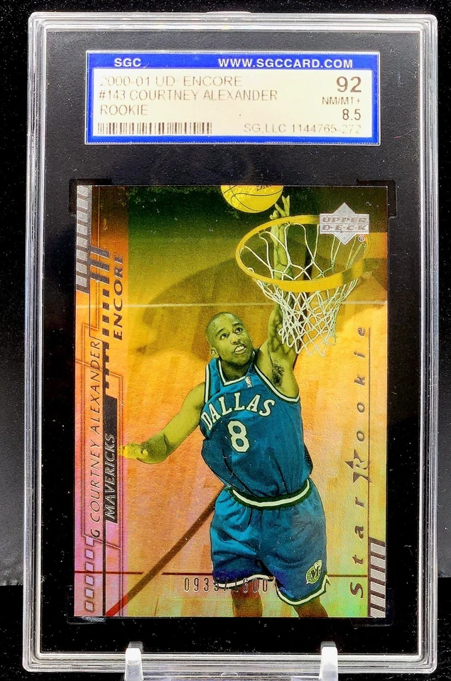2000-01 UD Encore Courtney Alexander #143 (RC) Mavericks/1600 SGC 8,5 Foto 1 de 2