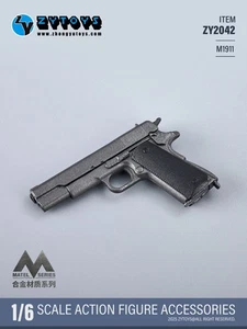 1/6 Scale Metal M1911 ZY2042 Pistol Soldier Model Alloy for 12'' Action Figure - Picture 1 of 7