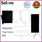 30 x 74" cadre drapeau en tissu tissu panneau noir libération rapide photo studio en acier inoxydable