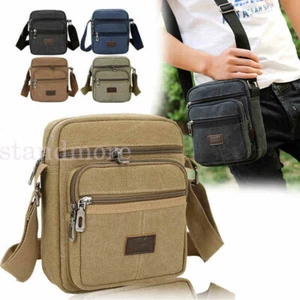 Black Cross Body Messenger Bags Utility Sports Travel Work Shoulder Bags Unisex - Picture 1 of 16