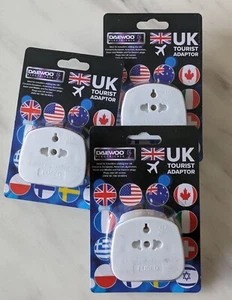 EU to UK Adapter 2 to 3 Pin Plug Travel With 13A Fuse CE Holiday travel - Picture 1 of 8