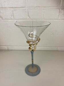 Ion Tamaian Art Glass Martini Spiral Design