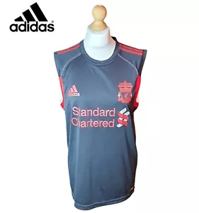 Adidas Liverpool Men's Size M Sleeveless Shirt Climacool Jersey Black Top - Picture 1 of 12