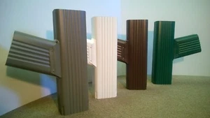 Downspout Gutter Y Connector 2x3 Standard Left - 23 Color Options - Picture 1 of 50