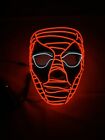 Halloween Clubbing Light Up Red LED Mask Costume Batteries included
