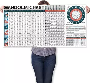 Mandolin Chord Scales Chart - Master Popular Mandolin Chords | Mandolin Scales | - Picture 1 of 6
